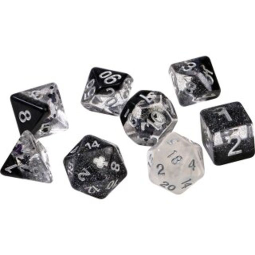 Picture of Pearl Charcoal Grey Poly Dice Set